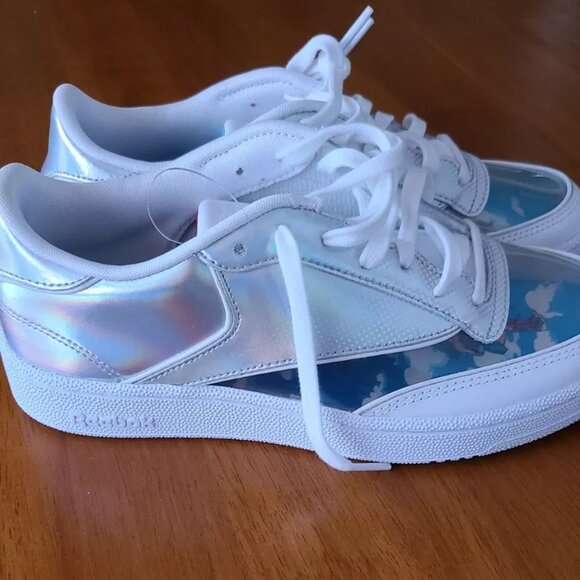 New Reebok DC Wonder Woman size 7.5 white Silver Metallic Invisible Jet sneakers - Picture 2 of 5